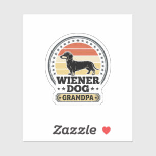 Vintage Wiener Dog Grandpa Dachshund Shirt Design_