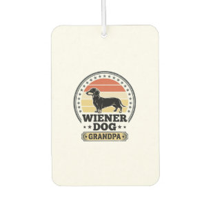 Vintage Wiener Dog Grandpa Dachshund Shirt Design_ Air Freshener