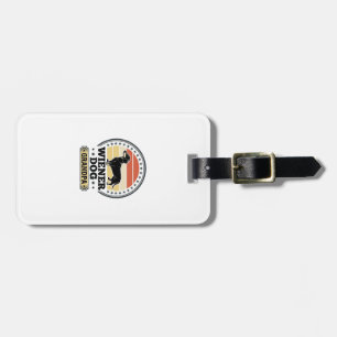 Vintage Wiener Dog Grandpa Dachshund Shirt Design_ Luggage Tag