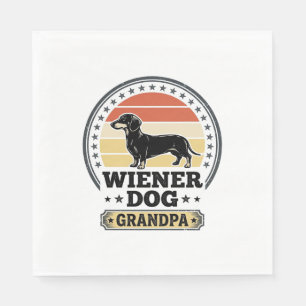 Vintage Wiener Dog Grandpa Dachshund Shirt Design_ Napkin