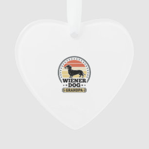 Vintage Wiener Dog Grandpa Dachshund Shirt Design_ Ornament