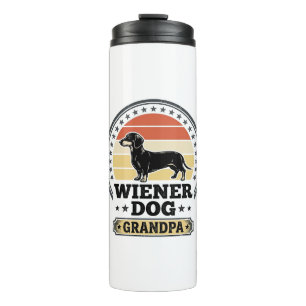 Vintage Wiener Dog Grandpa Dachshund Shirt Design_ Thermal Tumbler