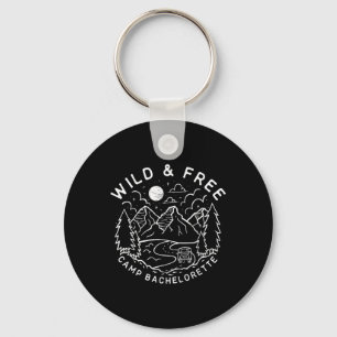 Vintage Wild &amp; Free Camp Bachelorette Party Ma Keychain
