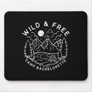 Vintage Wild & Free Camp Bachelorette Party Ma Mouse Pad