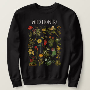 Vintage Wild Flower Chart  Sweatshirt