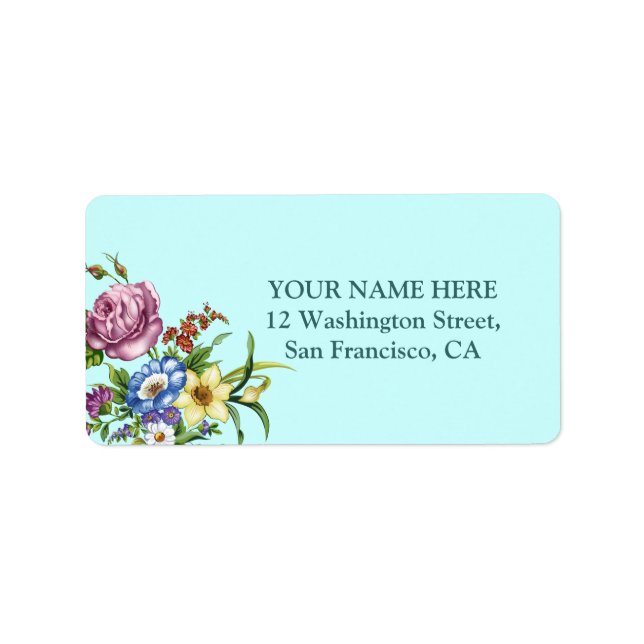 Vintage Wild Flowers Label (Front)