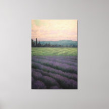 Vintage Wild Lavender: Oil Painting on Canvas