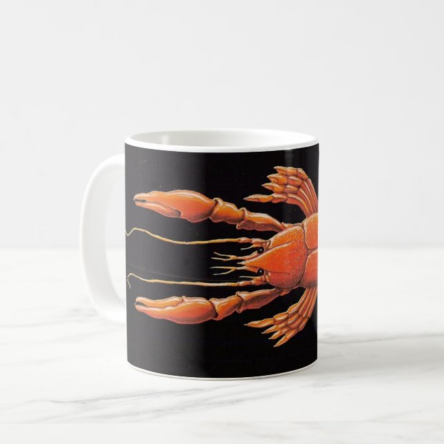 Vintage Wild Lobster  Coffee Mug (Front Left)