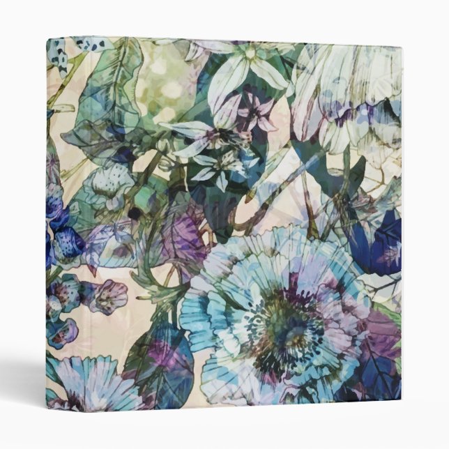 Vintage Wild Spring Botanical Floral Bloom Binder (Front/Spine)
