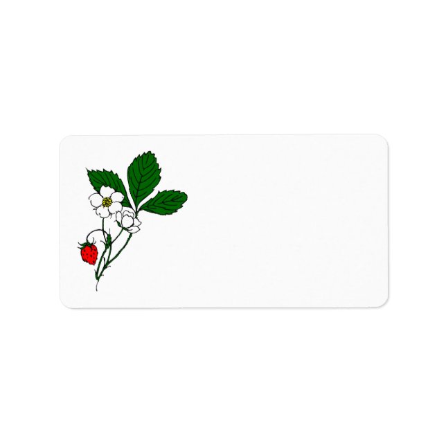 Vintage Wild Strawberry Art Blank Label (Front)