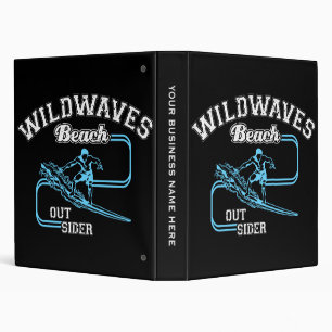 Vintage Wild Waves Beach Outsiders Surf Binder