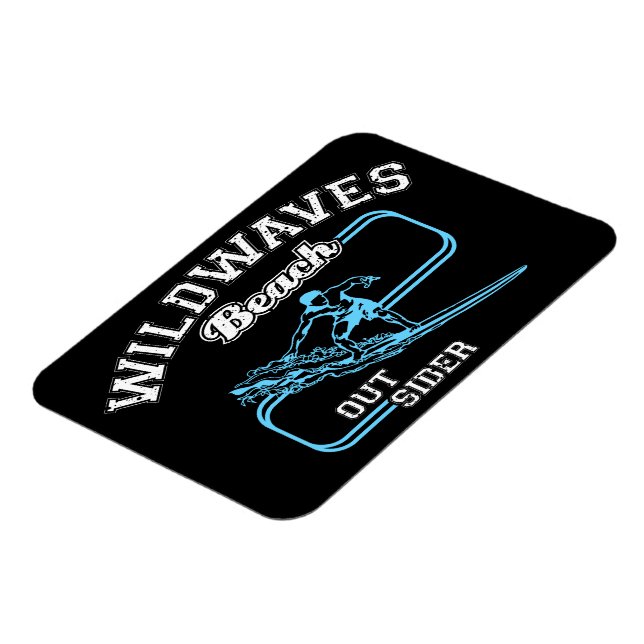 Vintage Wild Waves Beach Outsiders Surf  Magnet (Left Side)