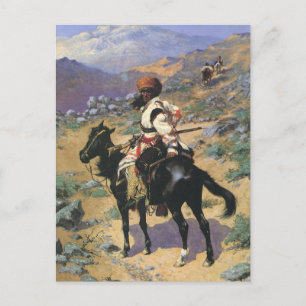 Vintage Wild West, An Indian Trapper by Remington Postcard