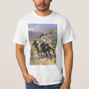 Vintage Wild West, An Indian Trapper by Remington T-Shirt