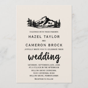 Vintage Wilderness Wedding Invitation