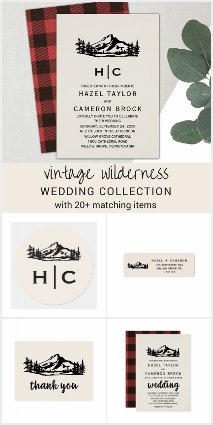 Vintage Wilderness Wedding Invitation Collection