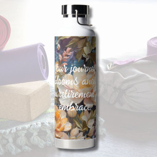 Vintage Wildflower Custom Retirement Gifts for Her Water Bottle