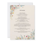 Vintage Wildflower Fern Beige Wedding Details and