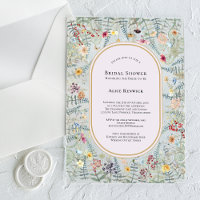 Vintage Wildflower Fern Lavender Bridal Shower