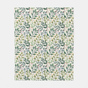 Vintage Wildflower Fleece Blanket