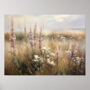 Vintage Wildflower Painting Poster