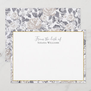 Vintage Wildflower Personalized Card