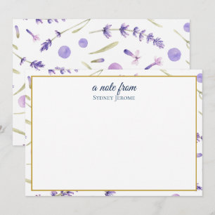 Vintage Wildflower Personalized Card