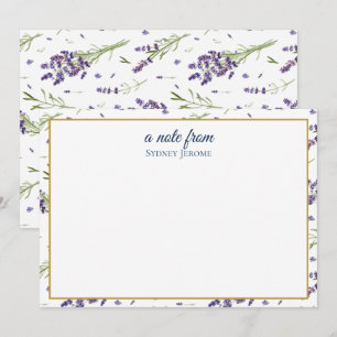 Vintage Wildflower Personalized Card