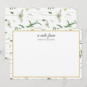 Vintage Wildflower Personalized Card