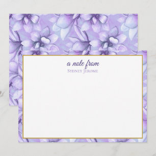 Vintage Wildflower Personalized Card