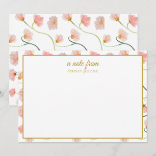 Vintage Wildflower Personalized Card
