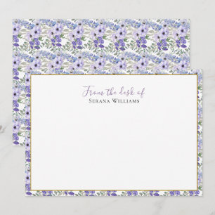 Vintage Wildflower Personalized Card