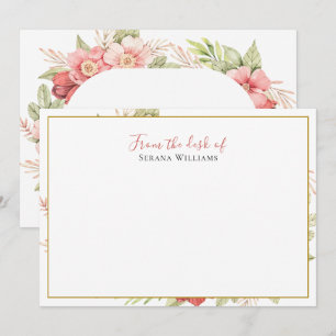 Vintage Wildflower Personalized Card