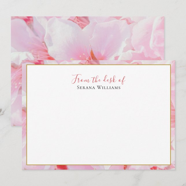 Vintage Wildflower Personalized Card (Front/Back)