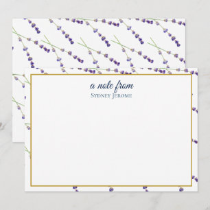 Vintage Wildflower Personalized Card