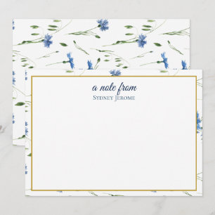 Vintage Wildflower Personalized Card