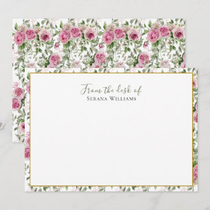 Vintage Wildflower Personalized Card