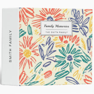 Vintage Wildflower Sketch (11) Binder