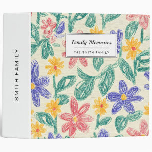 Vintage Wildflower Sketch (1) Binder