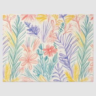 Vintage Wildflower Sketch (7) Tissue Paper