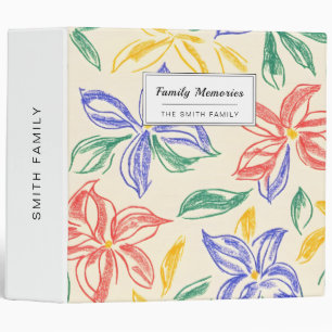 Vintage Wildflower Sketch (8) Binder