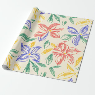Vintage Wildflower Sketch (8) Wrapping Paper