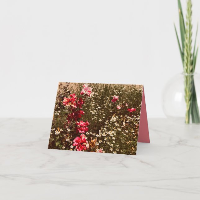 Vintage Wildflowers Card (Front)