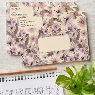 Vintage Wildflowers Envelope