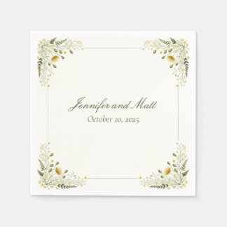  Vintage Wildflowers, Formal Garden Party Napkin