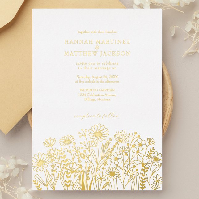 Vintage Wildflowes Elegant Chic Gold Wedding (Creator Uploaded)