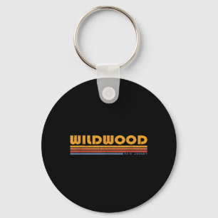 Vintage Wildwood NJ New Jersey Retro Throwback Keychain