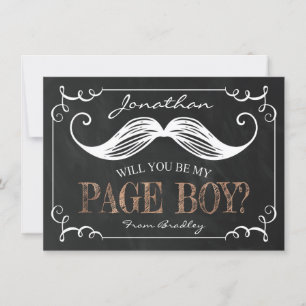 VINTAGE WILL YOU BE MY PAGE BOY GROOMSMAN INVITATION