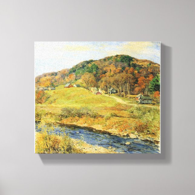 Vintage Willard Metcalf November Mosaic Canvas Print (Front)