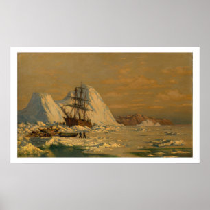 Vintage William Bedford An Incident of Whaling Poster